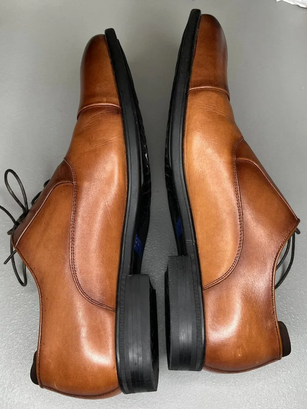 Kenneth Cole Reaction Edge Flex Oxford Dress Shoes Cognac Men’s Size 11